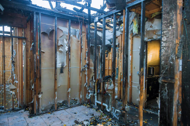 Professional Emergency Fire Damage Restoration technician working in Randolph, MN